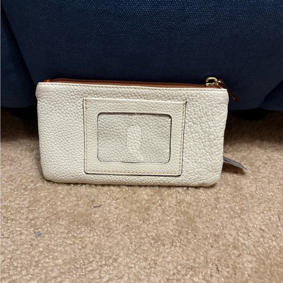Dooney & Bourke Cream Leather Wristlet - Picture 2 of 3